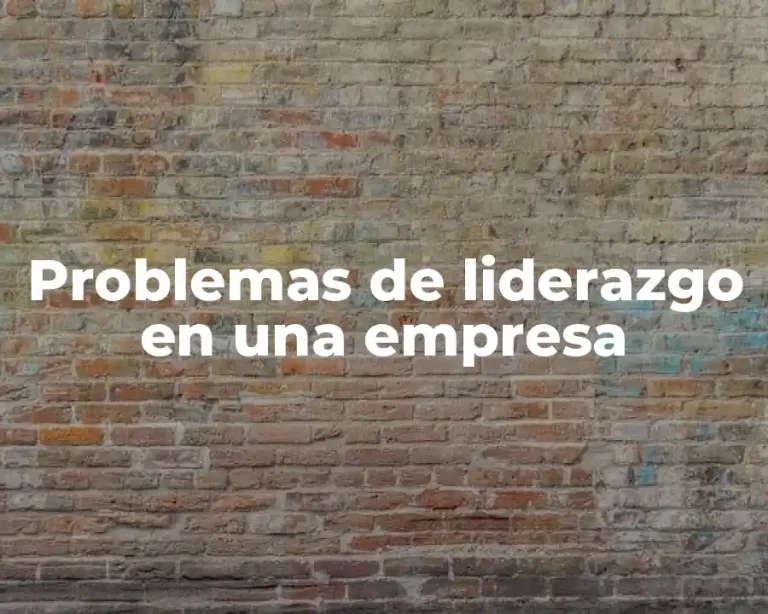 Problemas de liderazgo en una empresa