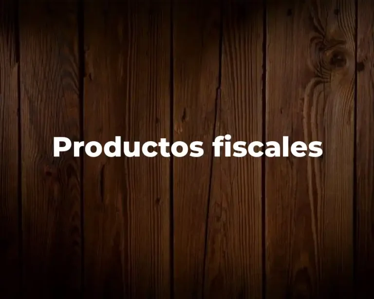 Productos fiscales