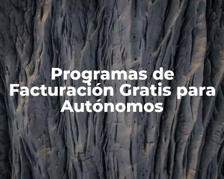 Programas de Facturación Gratis para Autónomos