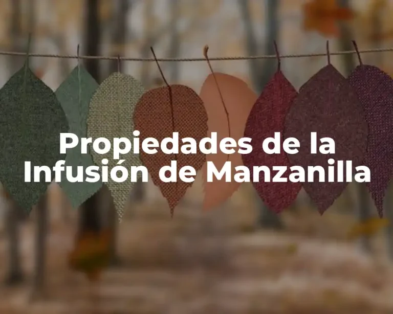 Propiedades de la Infusión de Manzanilla