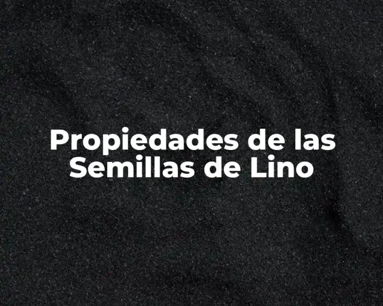 Propiedades de las Semillas de Lino