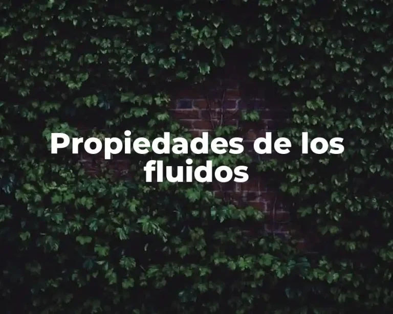 Propiedades de los fluidos
