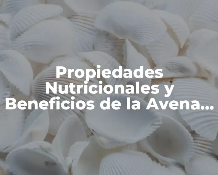 Propiedades Nutricionales y Beneficios de la Avena en Copos