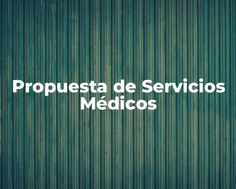 Propuesta de Servicios Médicos