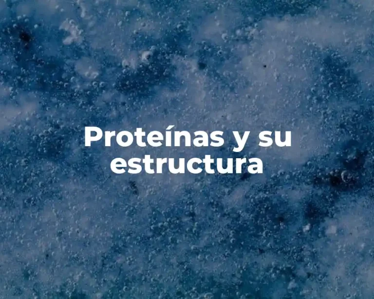 Proteínas y su estructura