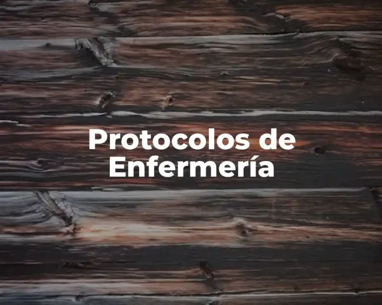 Protocolos de Enfermería