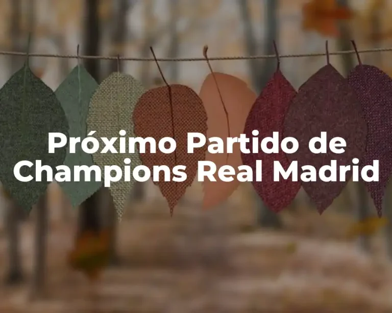 Próximo Partido de Champions Real Madrid