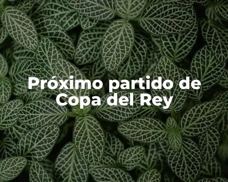 Próximo partido de Copa del Rey