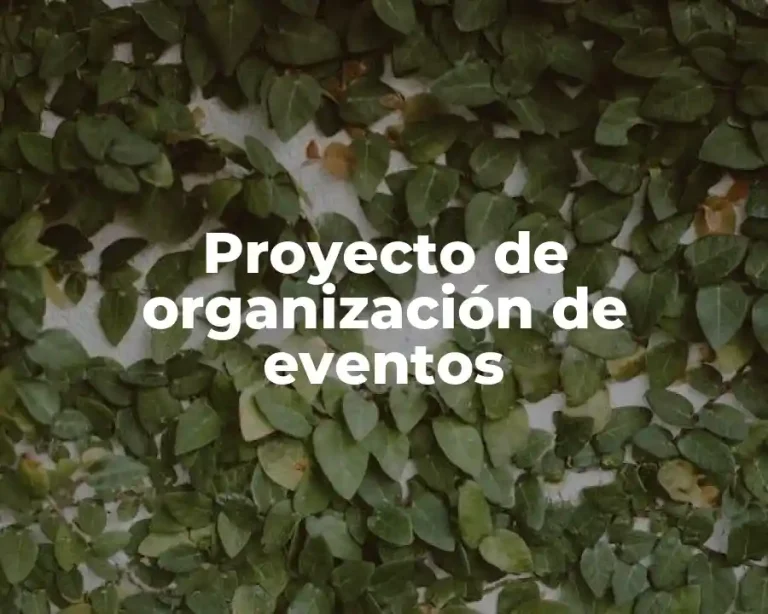 Proyecto de organización de eventos