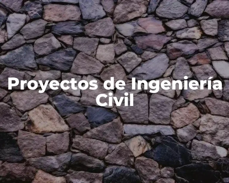 Proyectos de Ingeniería Civil