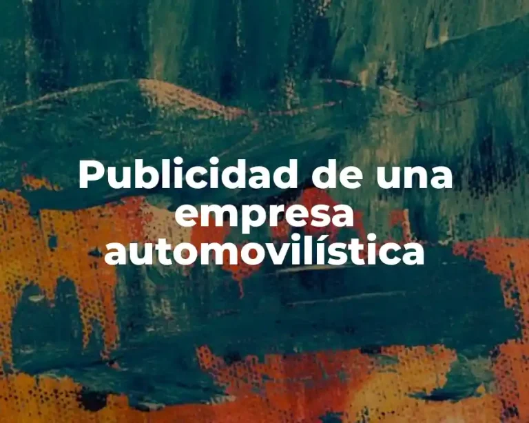 Publicidad de una empresa automovilística
