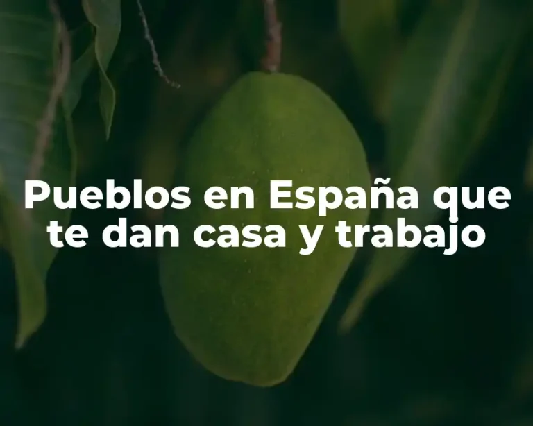 Pueblos en España que te dan casa y trabajo