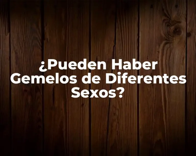 ¿Pueden Haber Gemelos de Diferentes Sexos?