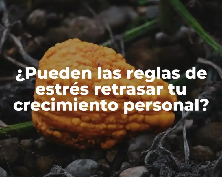 ¿Pueden las reglas de estrés retrasar tu crecimiento personal?