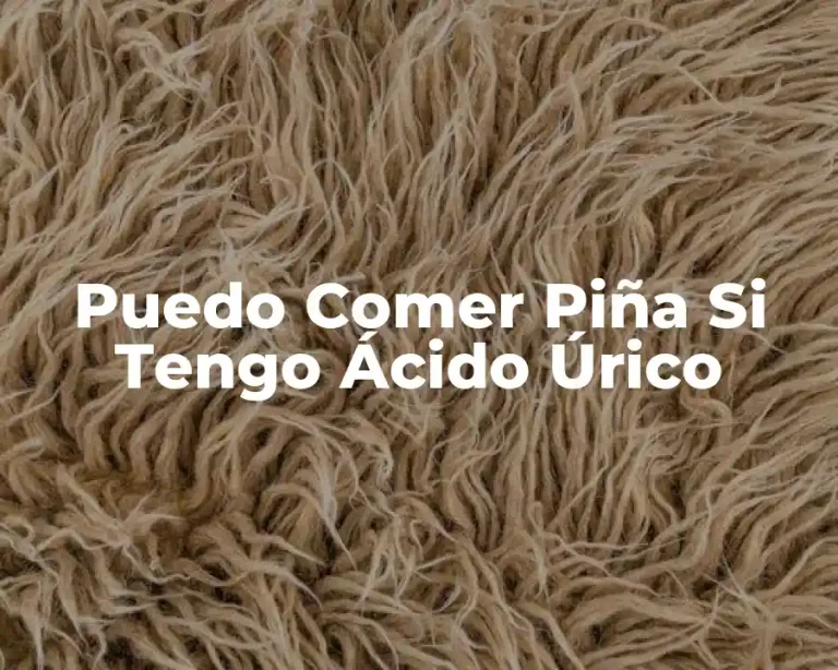 Puedo Comer Piña Si Tengo Ácido Úrico