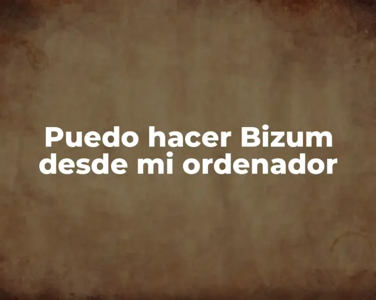 Puedo hacer Bizum desde mi ordenador