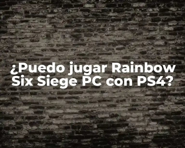 ¿Puedo jugar Rainbow Six Siege PC con PS4?