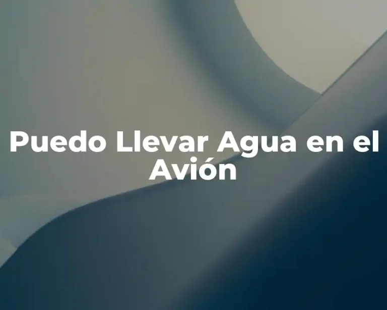 Puedo Llevar Agua en el Avión