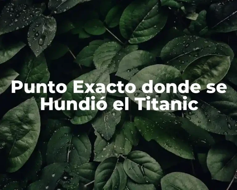 Punto Exacto donde se Hundió el Titanic