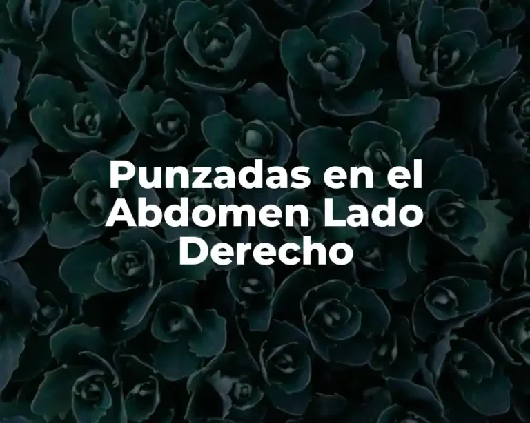 Punzadas en el Abdomen Lado Derecho