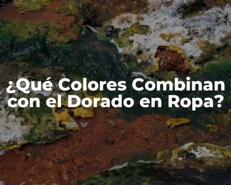 ¿Qué Colores Combinan con el Dorado en Ropa?