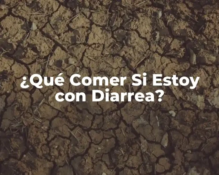 ¿Qué Comer Si Estoy con Diarrea?