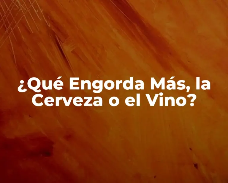 ¿Qué Engorda Más, la Cerveza o el Vino?