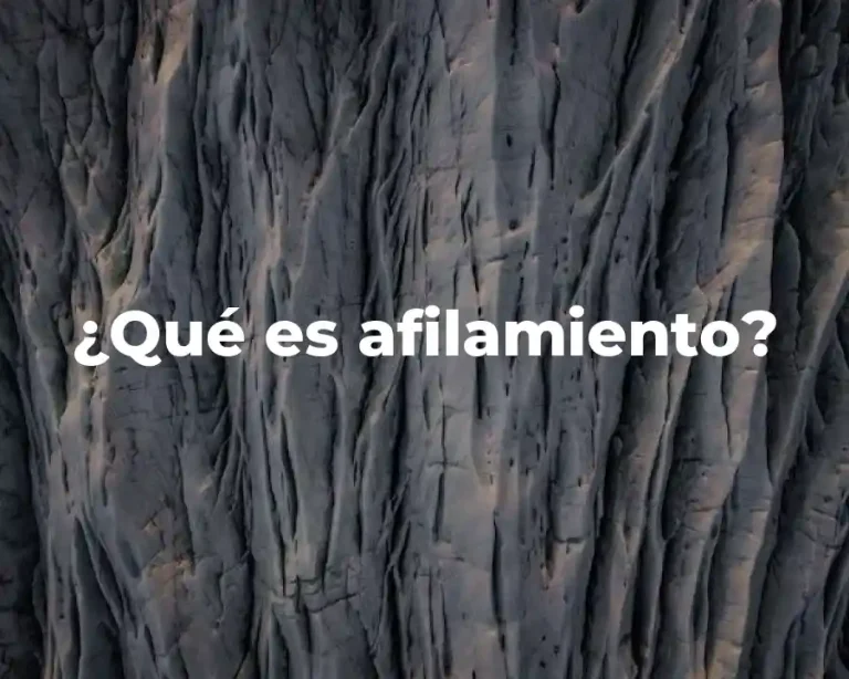 ¿Qué es afilamiento?