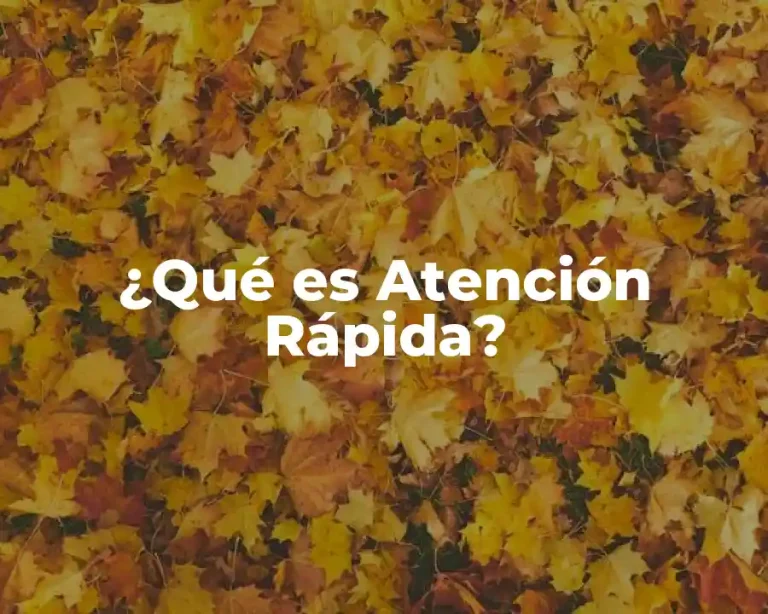¿Qué es Atención Rápida?