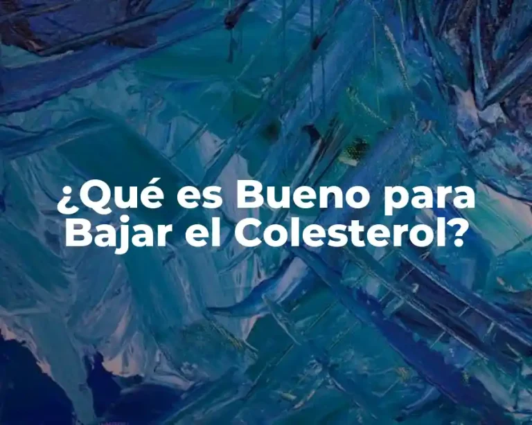 ¿Qué es Bueno para Bajar el Colesterol?