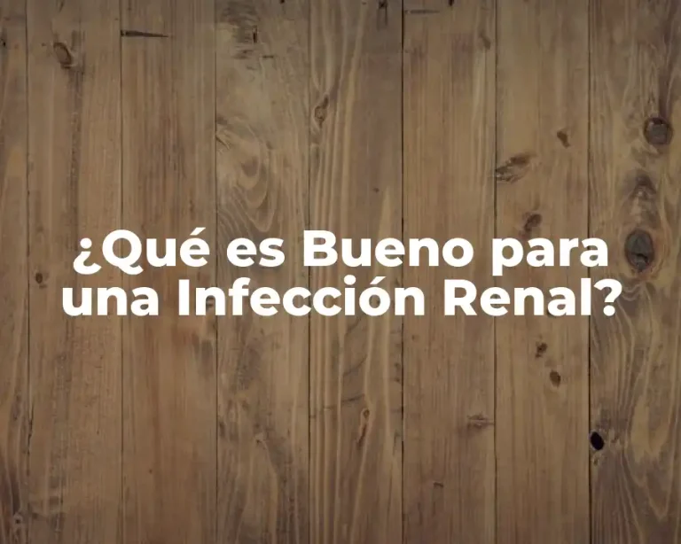 ¿Qué es Bueno para una Infección Renal?