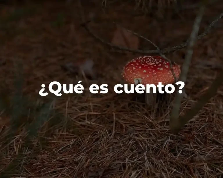 ¿Qué es cuento?
