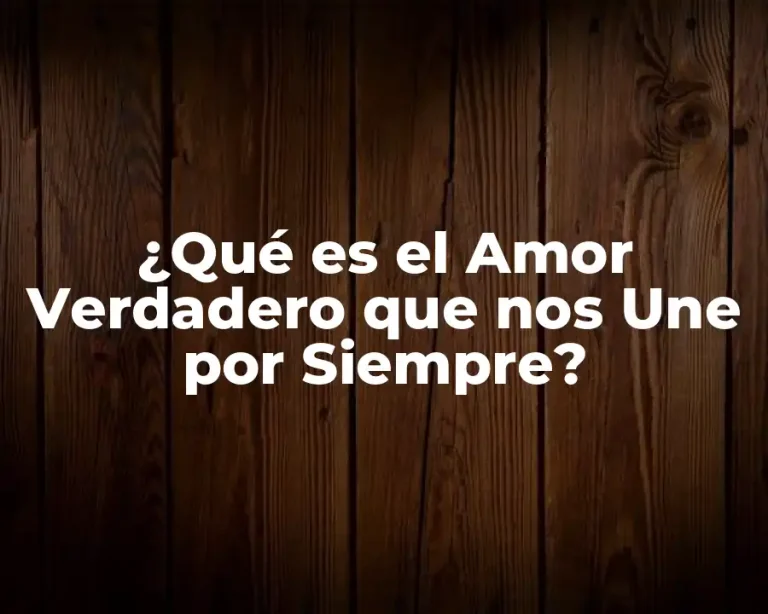¿Qué es el Amor Verdadero que nos Une por Siempre?