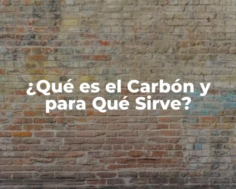 ¿Qué es el Carbón y para Qué Sirve?