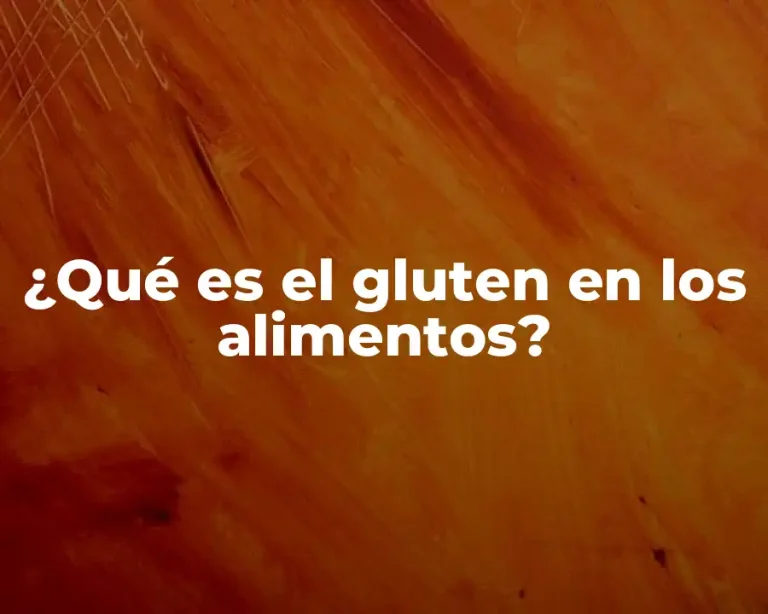 ¿Qué es el gluten en los alimentos?