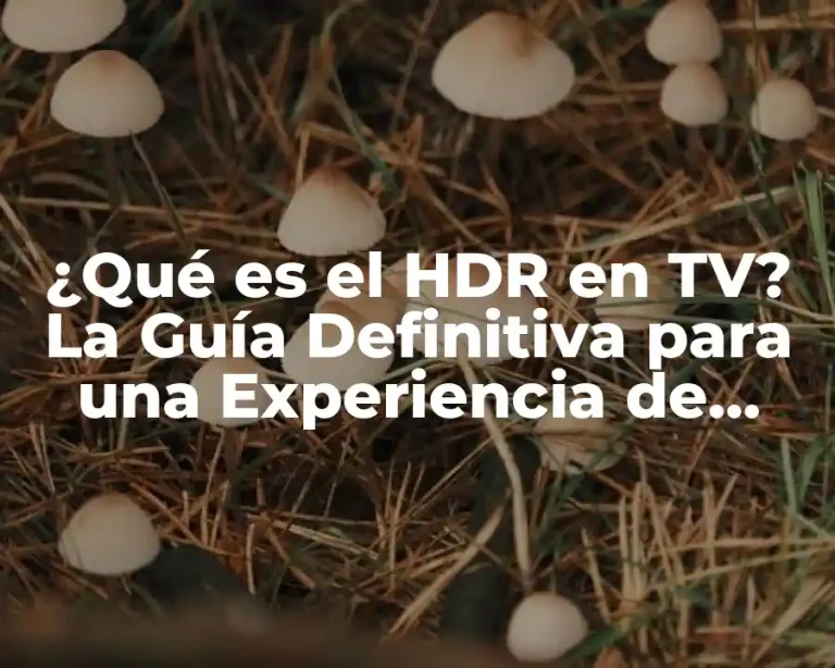 ¿Qué es el HDR en TV? La Guía Definitiva para una Experiencia de Visualización Increíble