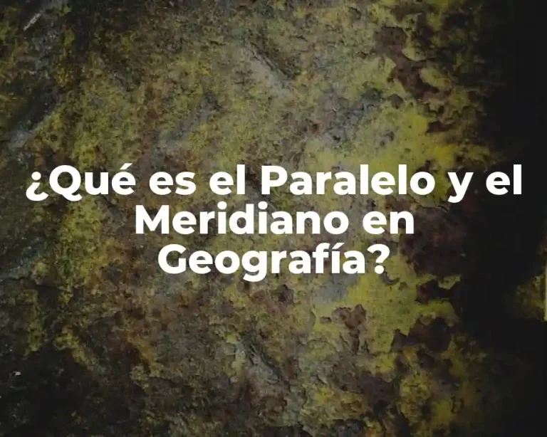 ¿Qué es el Paralelo y el Meridiano en Geografía?