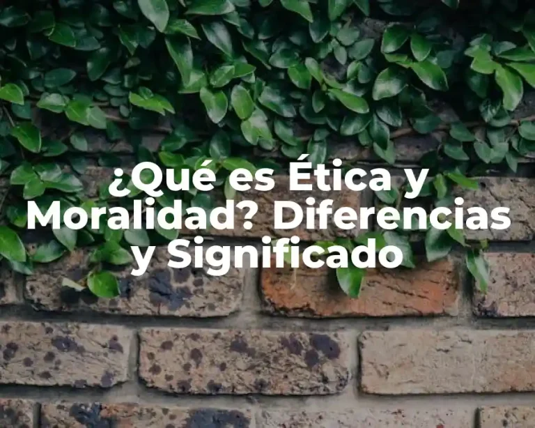¿Qué es Ética y Moralidad? Diferencias y Significado