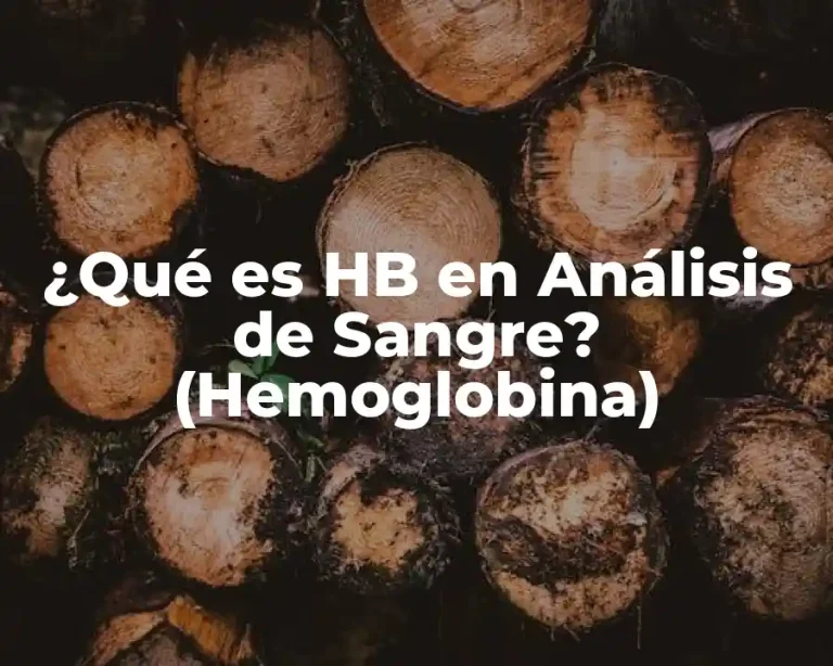 ¿Qué es HB en Análisis de Sangre? (Hemoglobina)
