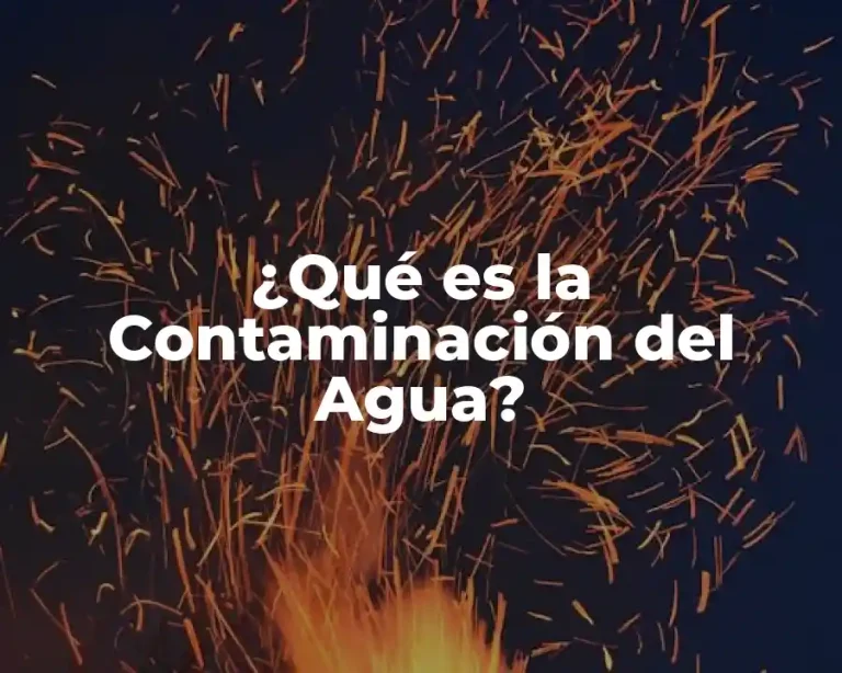 ¿Qué es la Contaminación del Agua?