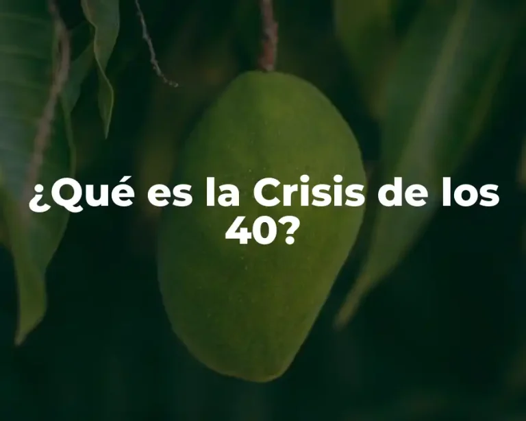 ¿Qué es la Crisis de los 40?