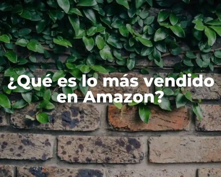 ¿Qué es lo más vendido en Amazon?