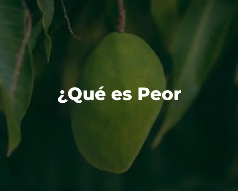 ¿Qué es Peor