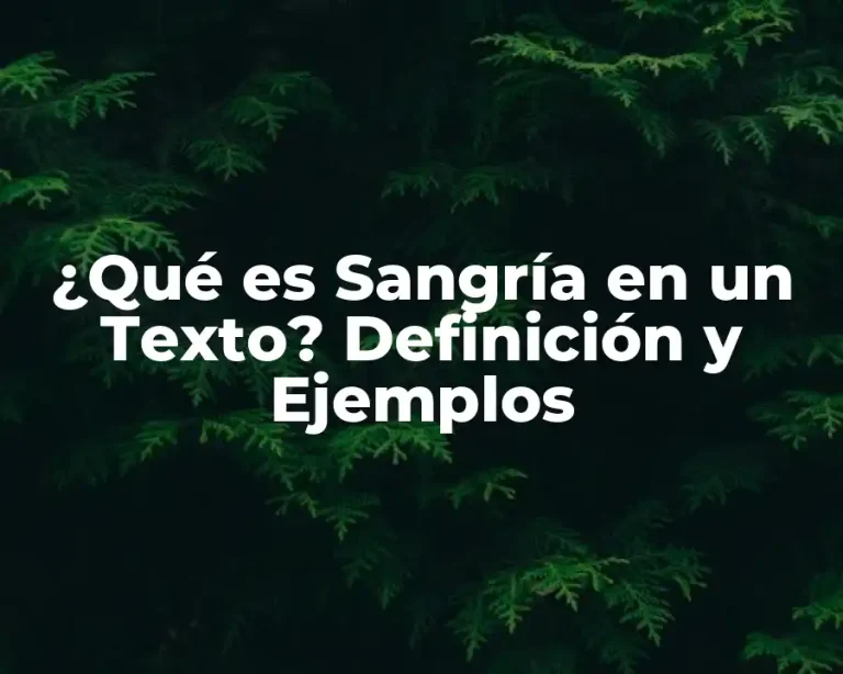 ¿Qué es Sangría en un Texto? Definición y Ejemplos