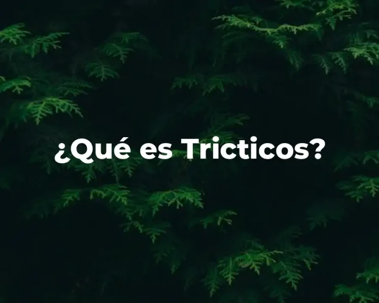 ¿Qué es Tricticos?