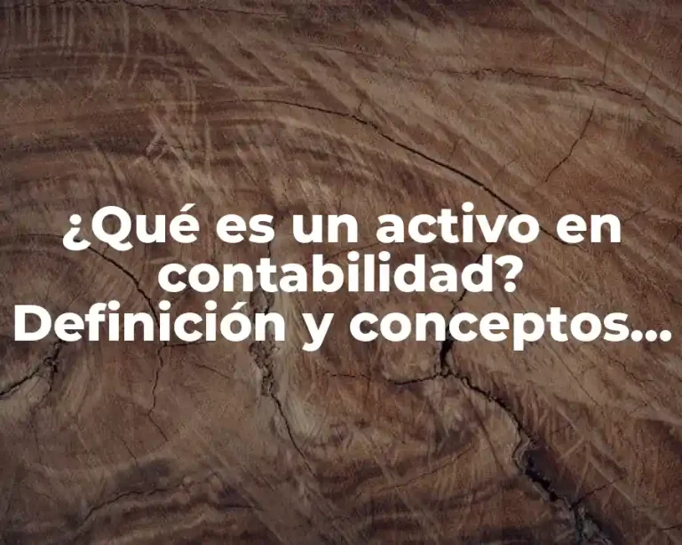 ¿Qué es un activo en contabilidad? Definición y conceptos clave