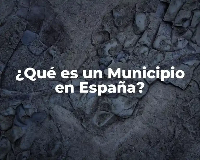 ¿Qué es un Municipio en España?