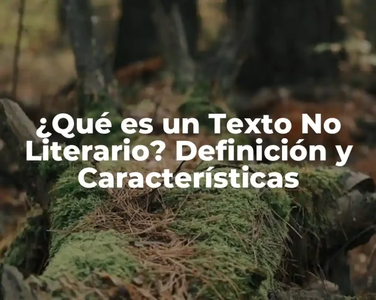 ¿Qué es un Texto No Literario? Definición y Características