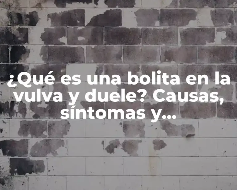 ¿Qué es una bolita en la vulva y duele? Causas, síntomas y tratamientos