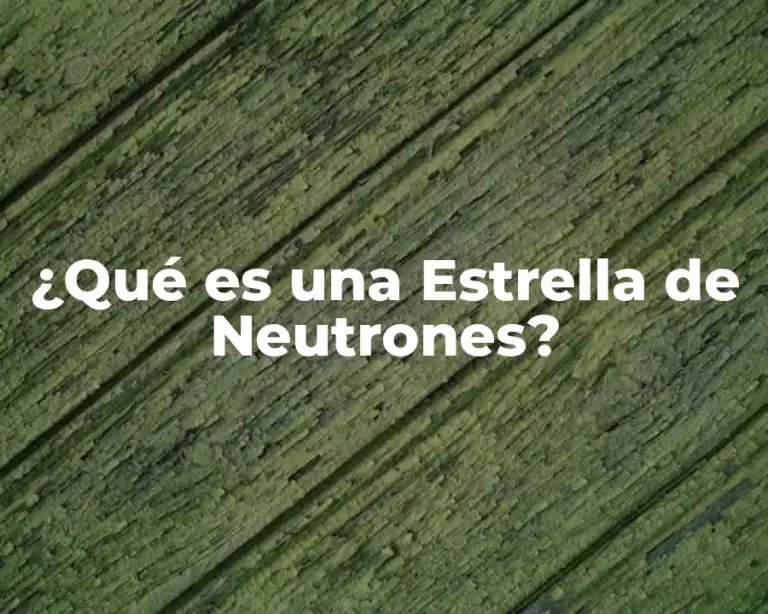 ¿Qué es una Estrella de Neutrones?